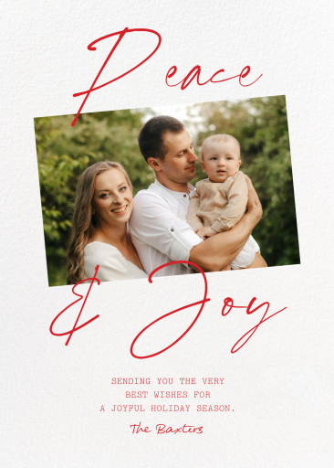 Photo and Script - Christmas Card by Paperless Post