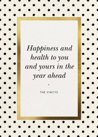 Perfect Spots - New Year's Card by kate spade new york