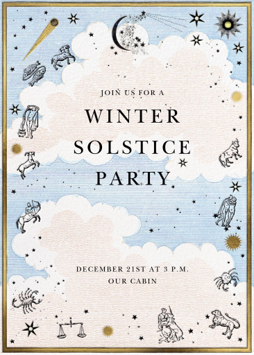 Celestial Zodiac Stars Invitation