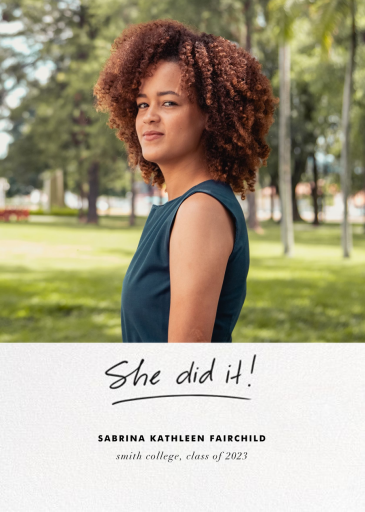 You Did It - Graduation Announcement by Linda and Harriett