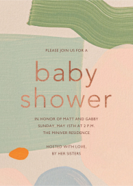 Pastel Shapes - Baby Shower Invitation by Moglea