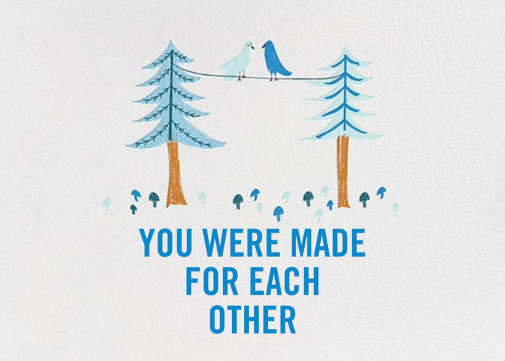 Birds Married Fifty Years - Anniversary Card by Mr. Boddington's Studio