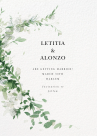 Watercolor Floral Garland - Save the Date by Paperless Post