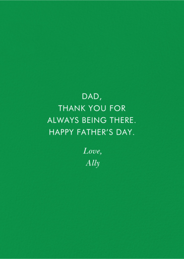 I Love You Dad - Greeting Card by Rifle Paper Co. - Back