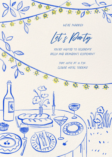 Under the Lights - Elopement Party Invitation by Paperless Post