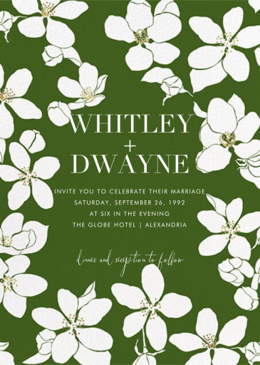 Golden Magnolias (Invitation) by Carolina Herrera