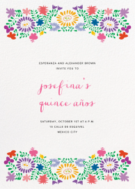 Oaxacan Flowers - Quinceañera Invitation by Paperless Post
