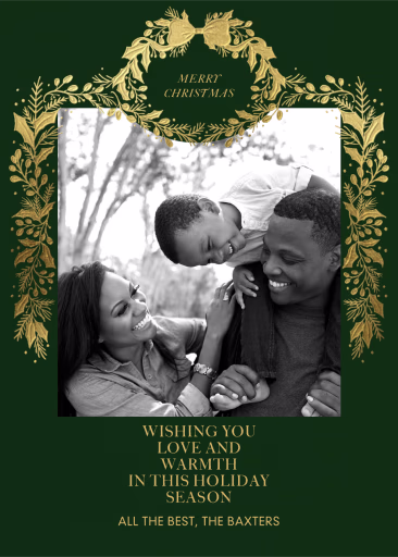 Holiday Wreath Frame - Christmas Card by Paperless Post