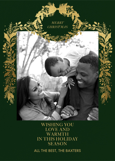 Holiday Wreath Frame - Christmas Card by Paperless Post