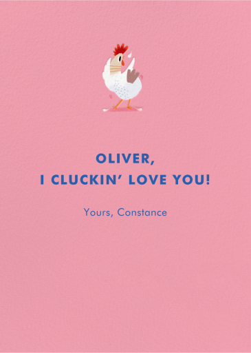 Chicken Dance - Greeting Card by Hello!Lucky - Back