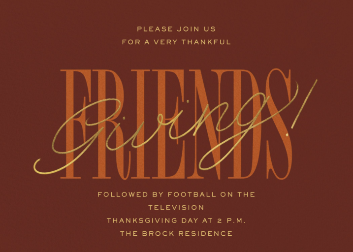 Thankful Friendsgiving - Thanksgiving Invitation by Paperless Post
