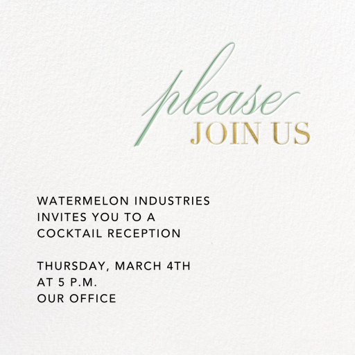 Please Join Us - Cocktail Party Invitation by Paperless Post