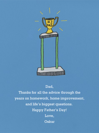 Number One Dad - Father's Day Card by Paperless Post