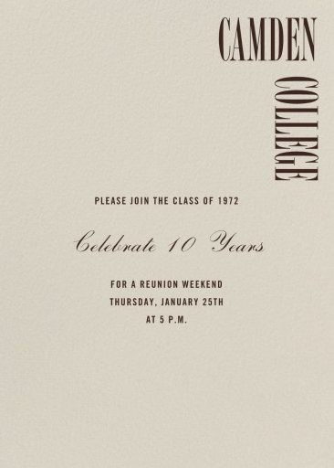 Santa Fe - Class Reunion Invitation by Paperless Post