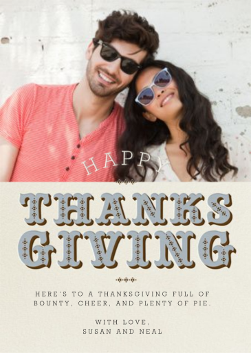 Thanksgiving Photo by Paperless Post