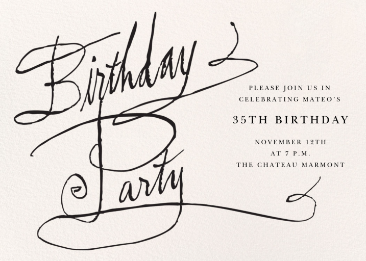 Bold Scribble - Invitation by Stephanie Fishwick