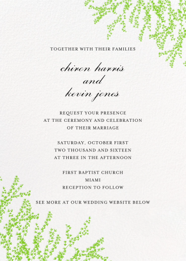Forsythia Golden Corners - Wedding Invitation by Paperless Post