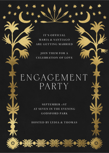 Golden Oasis - Engagement Party Invitation by Jungalow
