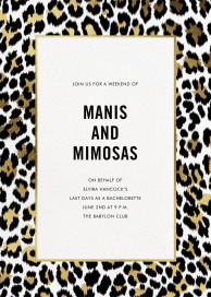 Leopard Border - Bachelorette Party Invitation by kate spade new york