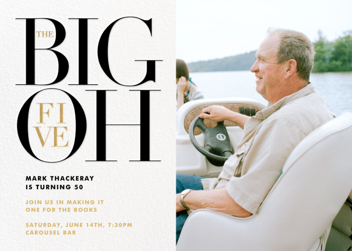 The Number Oh Photo - Birthday Invitation by Paperless Post