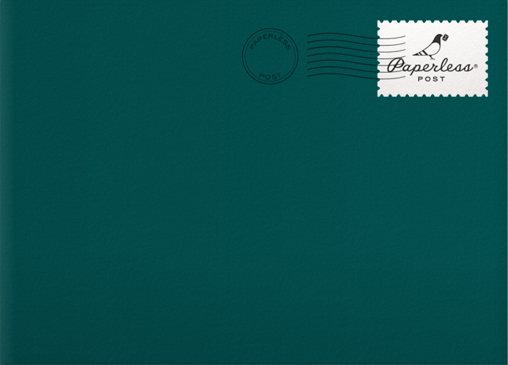 Photo Swirl Holiday Card Envelope
