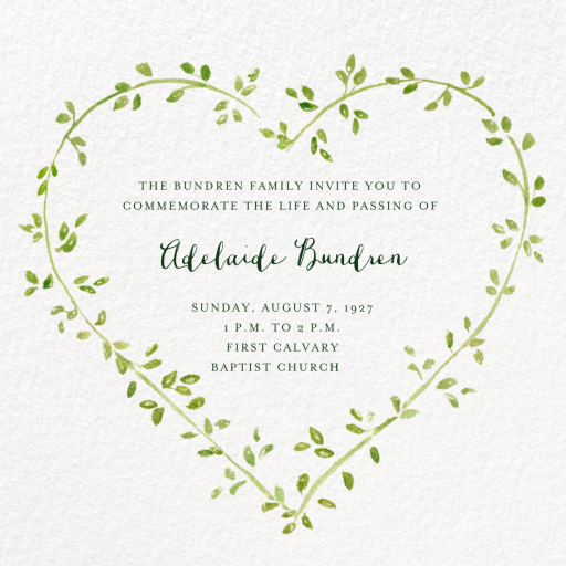 Dahlias - Memorial Service Invitation by Paperless Post