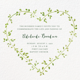 Dahlias - Memorial Service Invitation by Paperless Post