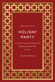 Gold Geometric Border Invitation