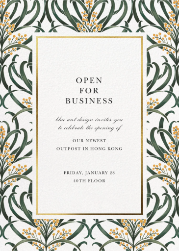 Flowering Mimosa - Business Event Invitation by Oscar de la Renta