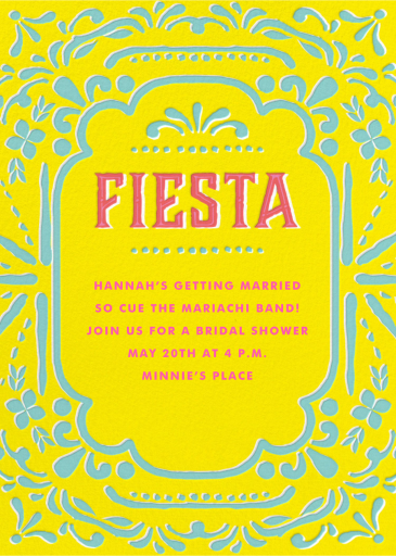 Fiesta Frame - Bridal Shower Invitation by Cheree Berry Paper & Design