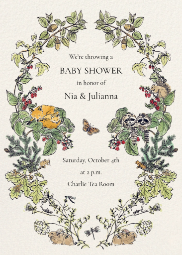 Nestled in the Trees - Baby Shower Invitation by Kirby x Art