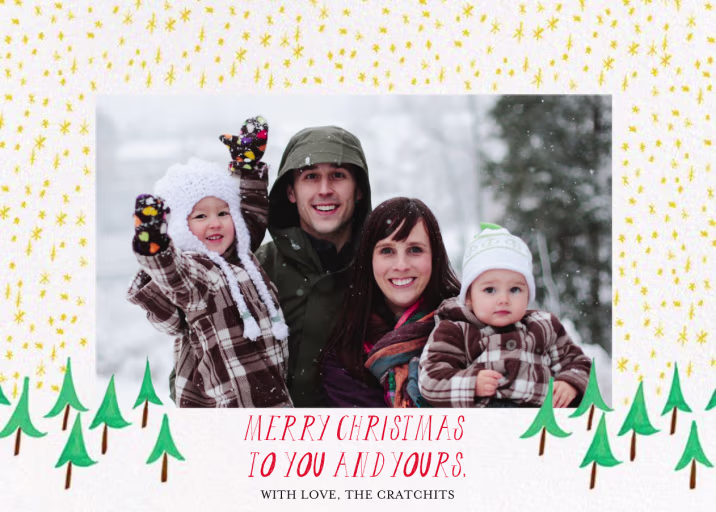 Glittery Tree in the Forest (Photo) - Christmas Card by Mr. Boddington's Studio