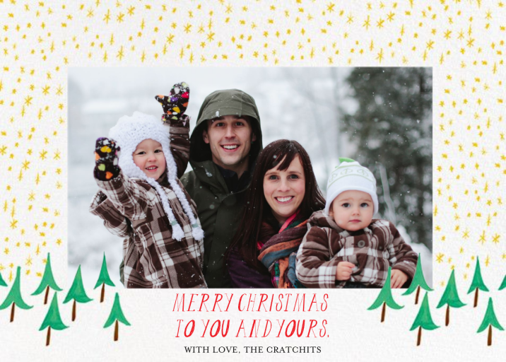 Glittery Tree in the Forest (Photo) - Holiday Card by Mr. Boddington's Studio