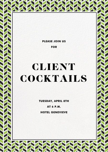 Hand Drawn Chevrons - Cocktail Party Invitation by Paperless Post