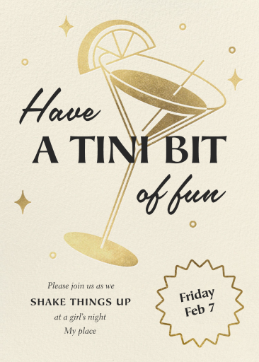5 O’Clock Martini - Girls' Night Invitation by Paperless Post
