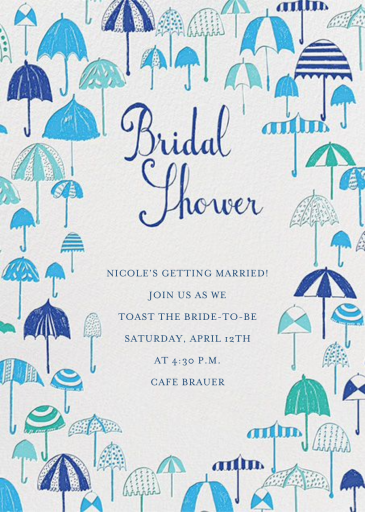 Umbrella Shower - Bridal Shower Invitation by Mr. Boddington's Studio