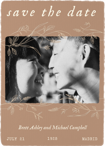 Photo Vines Frame Save the Date