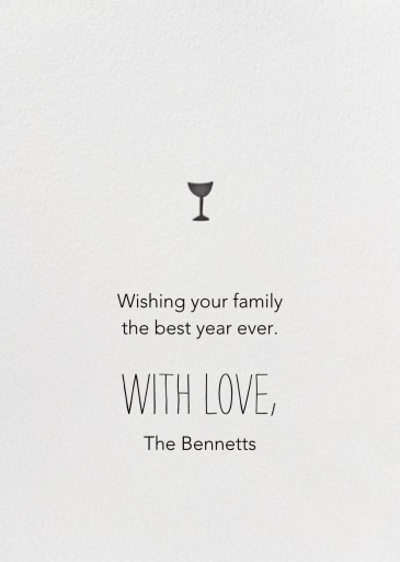 Pyramid of Happiness - New Year's Card by Mr. Boddington's Studio - Back