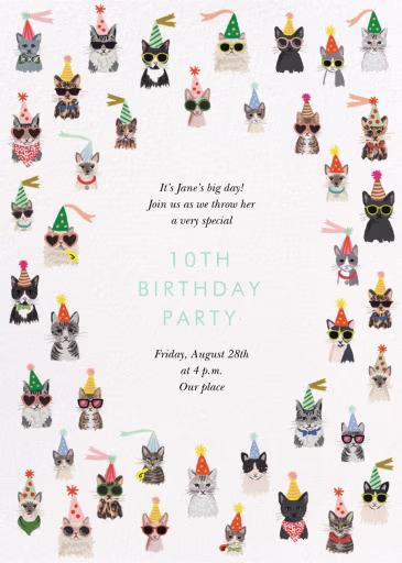 Cool Cat Party - Birthday Invitation by Rifle Paper Co.