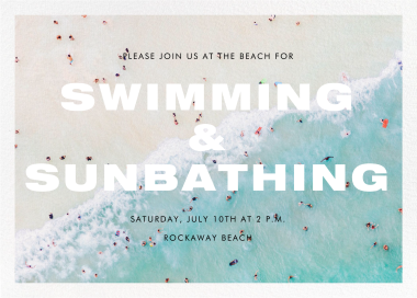 Ocean Wave - Beach Party Invitation by Gray Malin