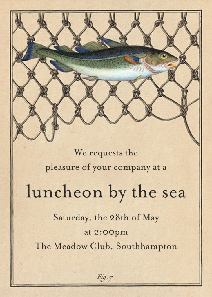Cod Fish Net Invitation