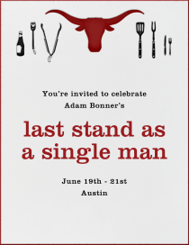 Longhorn Barbeque - Bachelor Party Invitation by Paperless Post