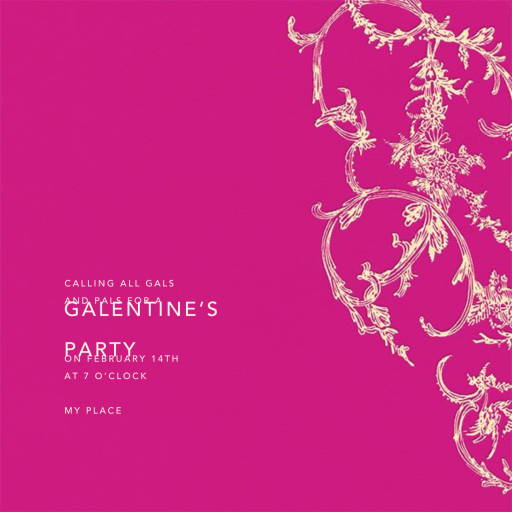 Silk Brocade I (Square) - Valentine's Day Invitation by Oscar de la Renta