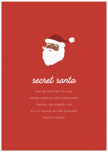 Signature Santa - Christmas Party Invitation by Sugar Paper