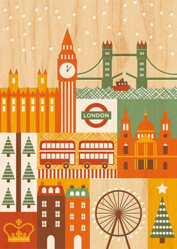 Snowy Cities - Christmas Card by Petit Collage