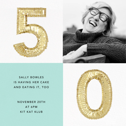 Shine Photo - 50th Birthday Invitation by CONFETTISYSTEM