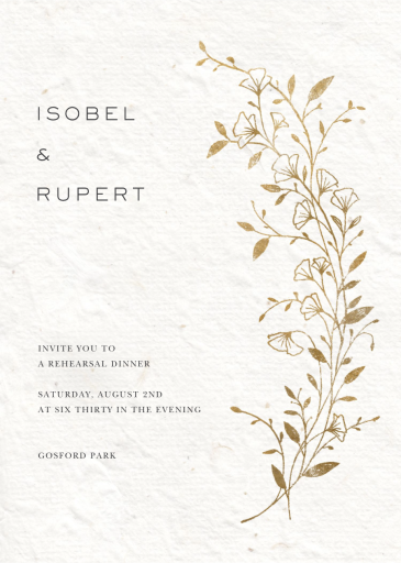 Botanical Pressed Wildflower - Rehearsal Dinner Invitation by Paperless Post