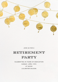 Golden String Lanterns - Retirement and Farewell Party Invitation by Paperless Post