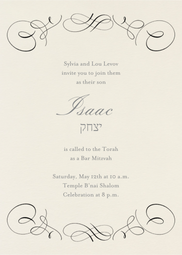 Flourish 2 - Religious Invitation by Bernard Maisner