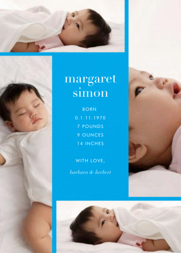 Quad - Birth Announcement by Paperless Post